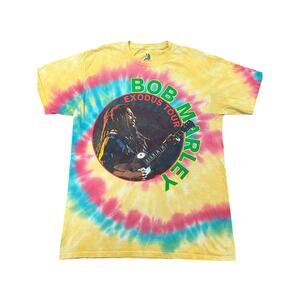 Zion Rootswear Bob Marley Exodus Tour Graphic Tie Dye T-Shirt, Medium